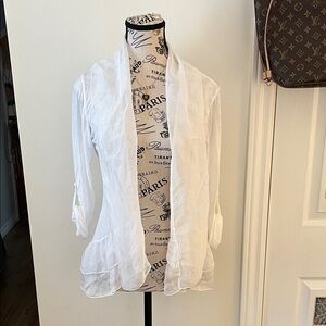 Elegant White Cardigan Sweater